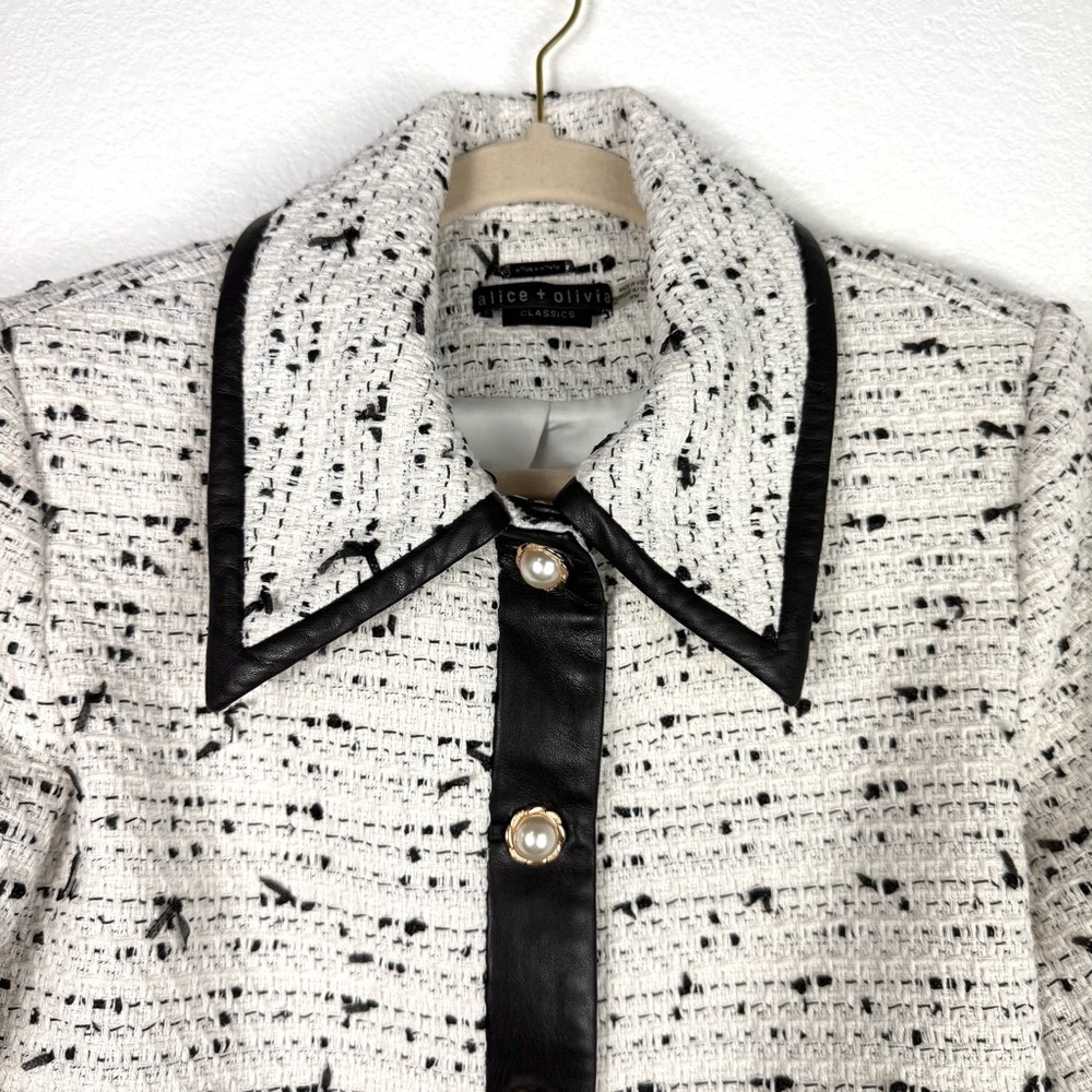 Alice and Olivia Renea crop blazer tweed size M - Picture 5 of 9